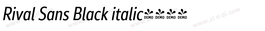 Rival Sans Black italic字体转换